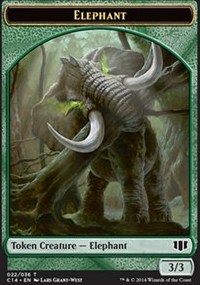 Elephant // Elf Warrior Double-sided Token Elephant // Elf Warrior Double-sided Token